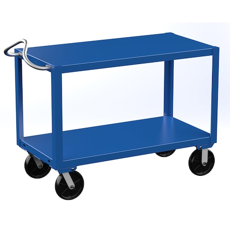 Vestil Ergo Handle Cart - Extra Heavy Duty, Steel, 4000 lb Load Capacity, 2 Shelves, 2.125" W DH-PH4-2448